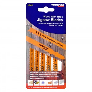 130mm 5tpi Metal/Wood Cutting Jigsaw Blades Pack of 5